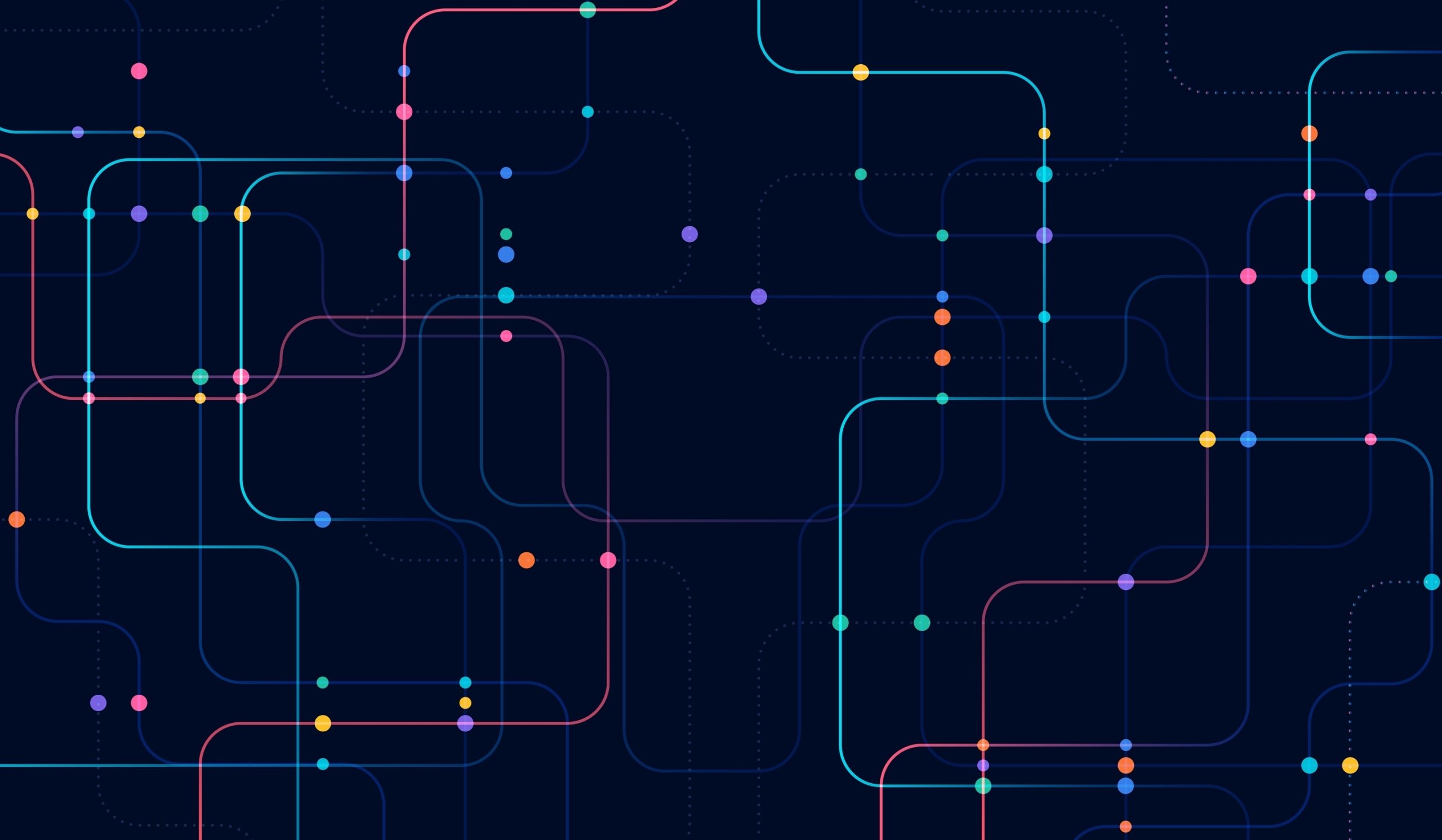 Circuit connect lines and dots. Network technology and Connection concept. Decentralized network nodes connections