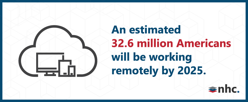 An estimated 32.6 million Americans will be working remotely by 2025.